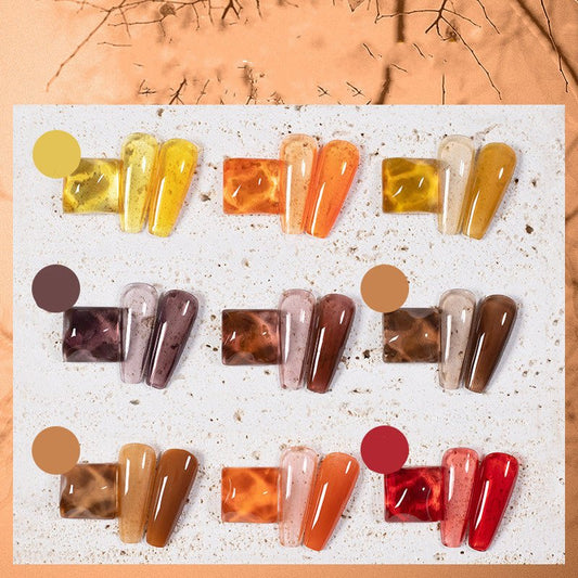 Amber UV Gel Nail Polish Set – 9 Colors, Soak - Off, High Shine Finish - East Pass Shopping Store