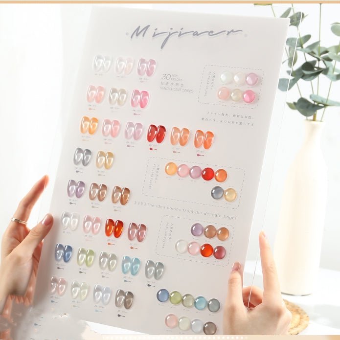 Net Celebrity 30 Pop Color Milk Tea Color Honey Nail Polish Gel Set - East Pass Shopping Store