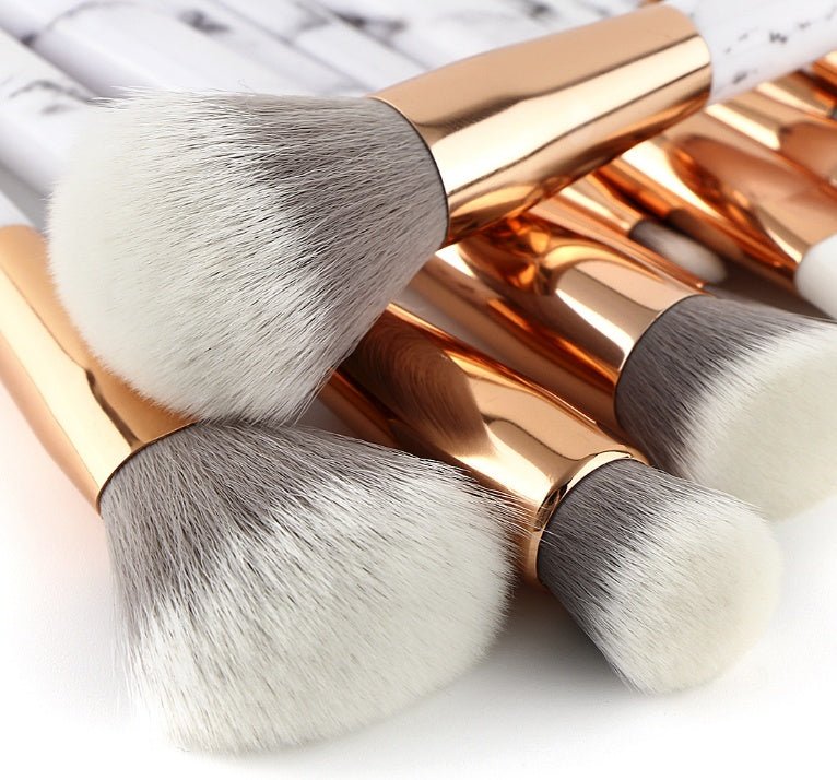 11 - Piece Marble Makeup Brush Set | Beauty Makeup Kit for Flawless Application - East Pass Shopping Store