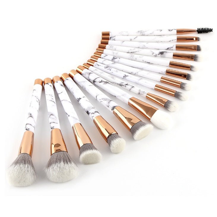 11 - Piece Marble Makeup Brush Set | Beauty Makeup Kit for Flawless Application - East Pass Shopping Store