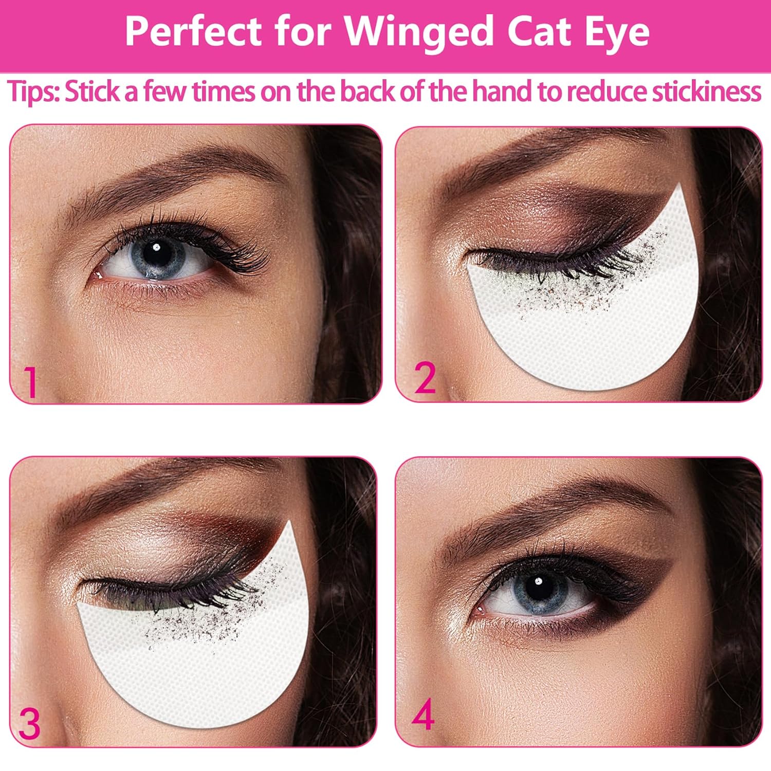 20 - 50 Pcs Eyeshadow Shields, Lint - free Under - eye Pads Designed To Prevent Makeup Residue, Perfect For Eyeliner, Eyeshadow, Eyelash Extensions, And Lip Makeup. These Stencils Provide A Clean, Mess - free - East Pass Shopping Store