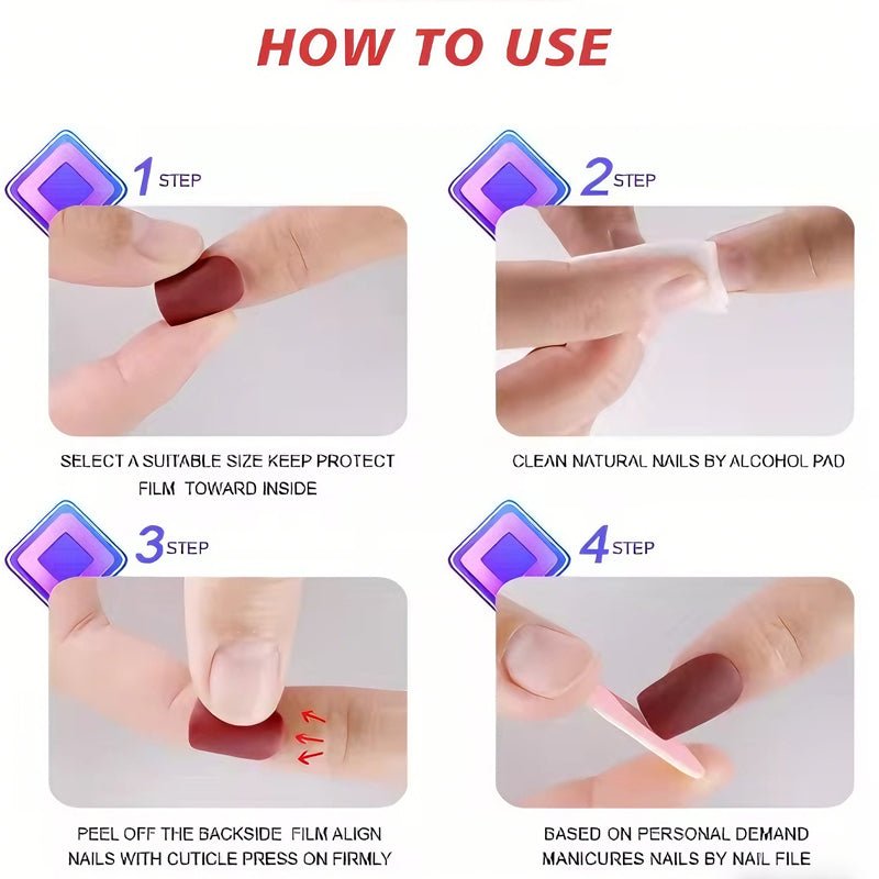 24 PCS Minimalist Nail Art With Short Circles Press On Nails Short Almond Fake Nails Oval French Tip False Nails - East Pass Shopping Store