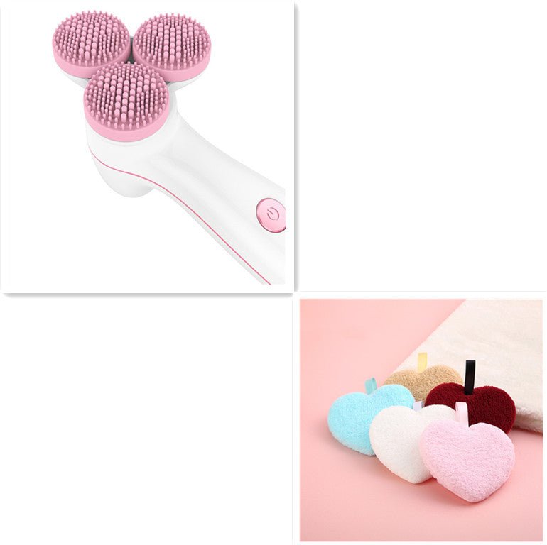 3D Smart Massage Cleanser Electric Cleanser Electric Silicone Facial Cleanser - East Pass Shopping Store