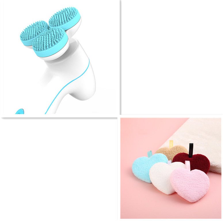 3D Smart Massage Cleanser Electric Cleanser Electric Silicone Facial Cleanser - East Pass Shopping Store