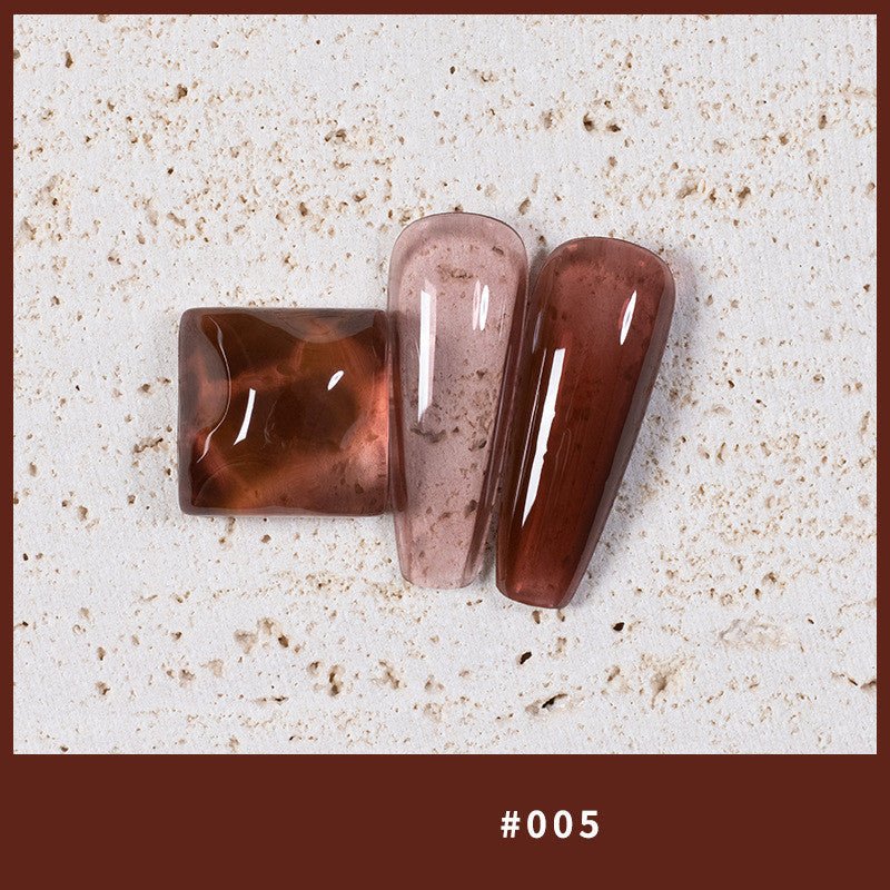 9 Colors Amber Set UV Gel Nail Polish Ice Penetration Soak Off Shining - East Pass Shopping Store