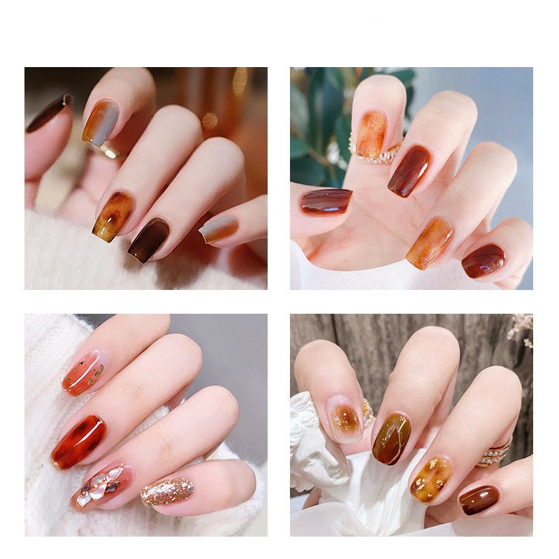 Amber UV Gel Nail Polish Set – 9 Colors, Soak - Off, High Shine Finish - East Pass Shopping Store