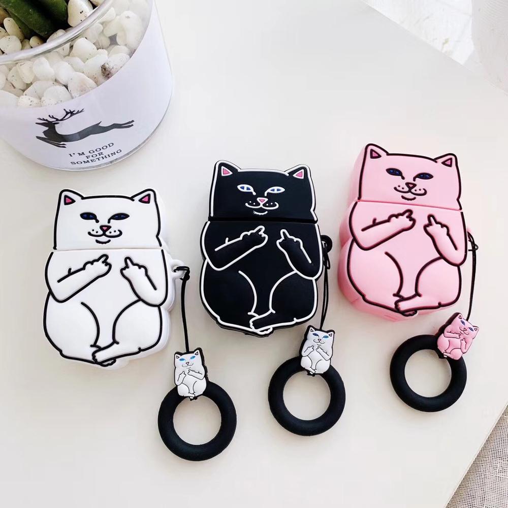 Cartoon Cat AirPods Case - East Pass Shopping Store