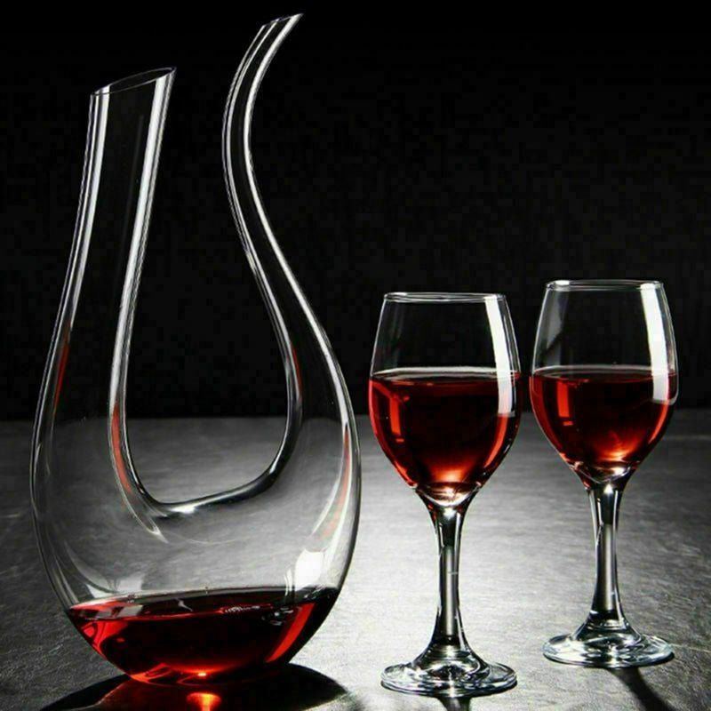 Crystal U - shaped 1500ml Wine Decanter - East Pass Shopping Store