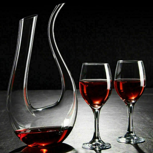 Crystal U - shaped 1500ml Wine Decanter - East Pass Shopping Store