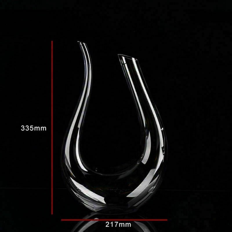 Crystal U - shaped 1500ml Wine Decanter - East Pass Shopping Store