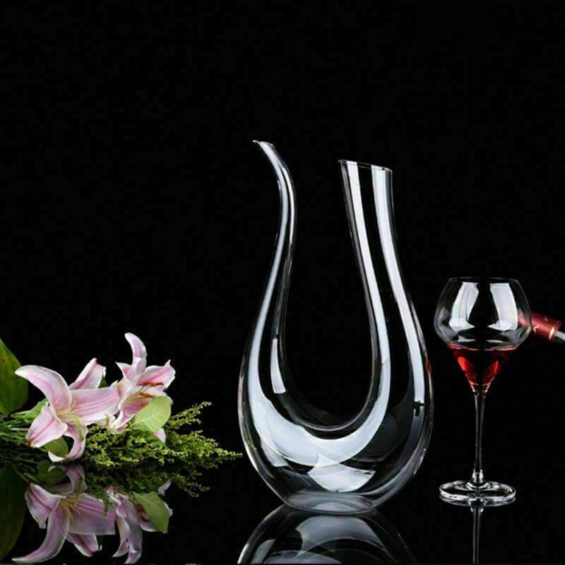 Crystal U - shaped 1500ml Wine Decanter - East Pass Shopping Store
