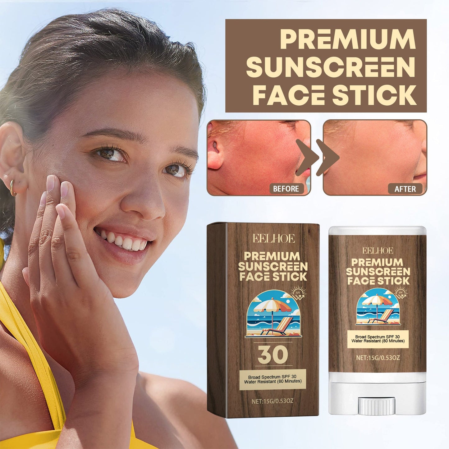 EELHOE Hydrating Stick, Relieve Dry Skin, Moisturize, Prevent Sweat, Moisturize, Protect Against Summer Sun Exposure, And Protect - East Pass Shopping Store