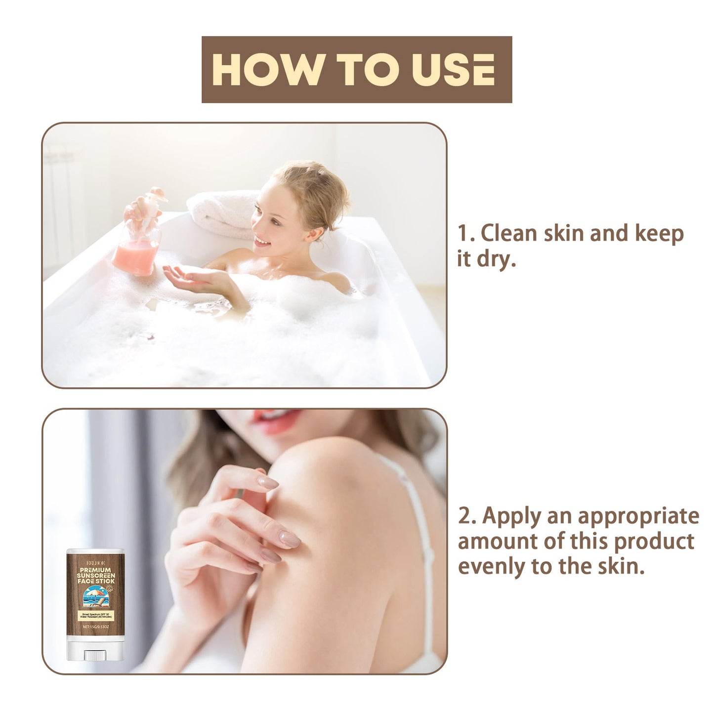 EELHOE Hydrating Stick, Relieve Dry Skin, Moisturize, Prevent Sweat, Moisturize, Protect Against Summer Sun Exposure, And Protect - East Pass Shopping Store
