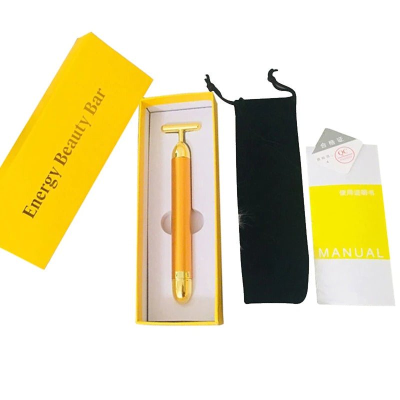 Energy 24K Gold T Beauty Bar Facial Roller Massager - East Pass Shopping Store