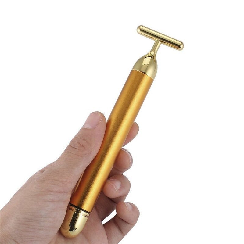 Energy 24K Gold T Beauty Bar Facial Roller Massager - East Pass Shopping Store