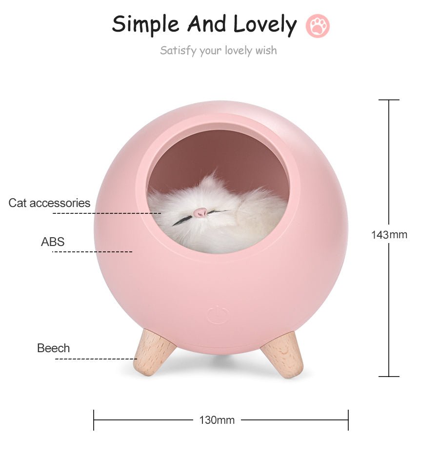 LED Cat Light USB Touch Night Llight Bionic Cat Stepless Dimming Atmosphere Night Light Room Decoration Lamp Holiday Gift - East Pass Shopping Store