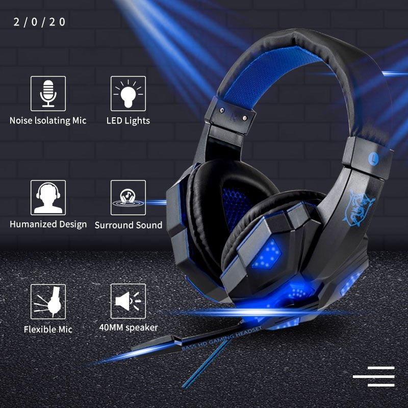 Led Light Wired Gamer Headset - East Pass Shopping Store