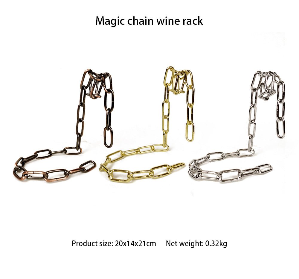 Magic Iron Chain Wine Bottle Holder - East Pass Shopping Store