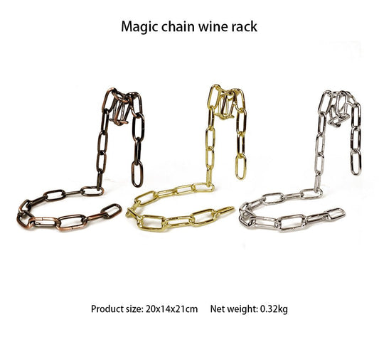 Magic Iron Chain Wine Bottle Holder - East Pass Shopping Store