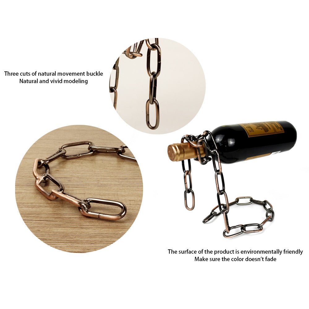 Magic Iron Chain Wine Bottle Holder - East Pass Shopping Store