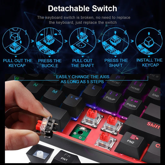 Mini Mechanical Gaming Wired Keyboard - East Pass Shopping Store