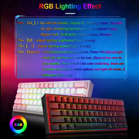 Mini Mechanical Gaming Wired Keyboard - East Pass Shopping Store