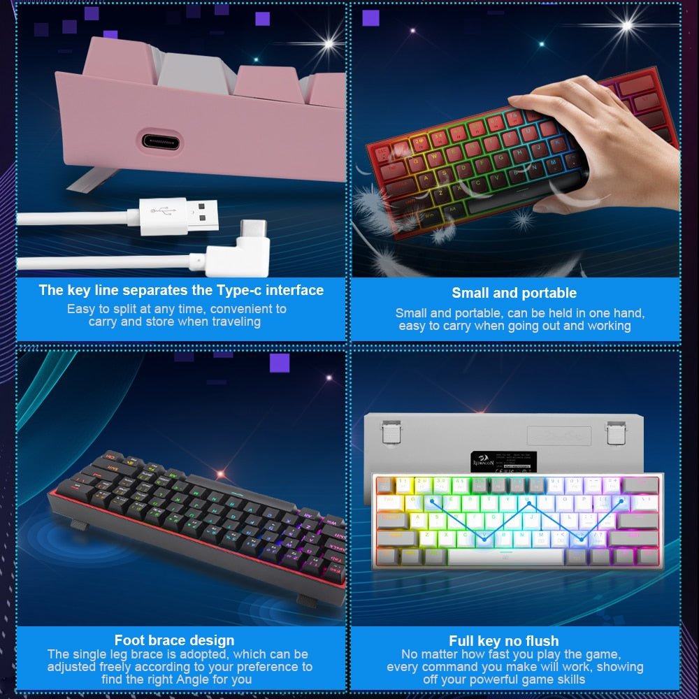 Mini Mechanical Gaming Wired Keyboard - East Pass Shopping Store