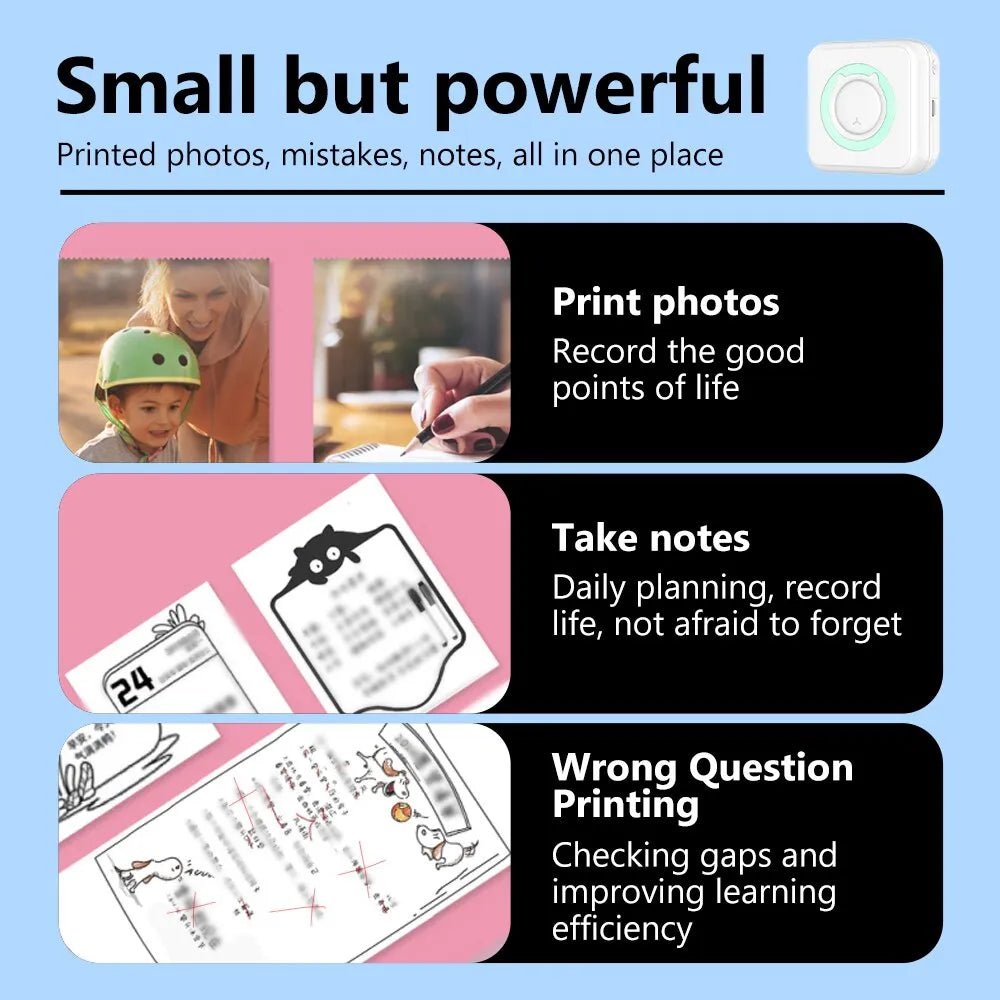 Mini Printer Portable Thermal Stickers - East Pass Shopping Store