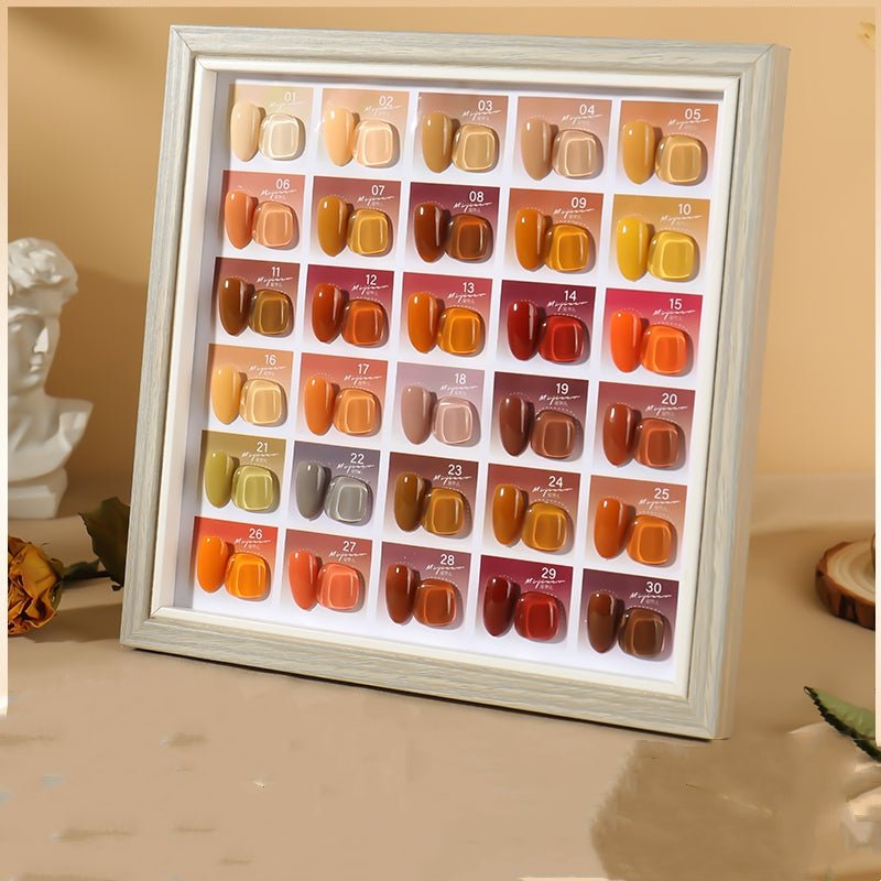 Net Celebrity 30 Pop Color Milk Tea Color Honey Nail Polish Gel Set - East Pass Shopping Store