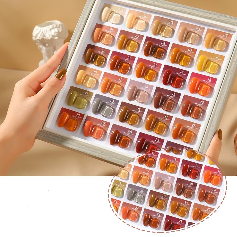 Net Celebrity 30 Pop Color Milk Tea Color Honey Nail Polish Gel Set - East Pass Shopping Store