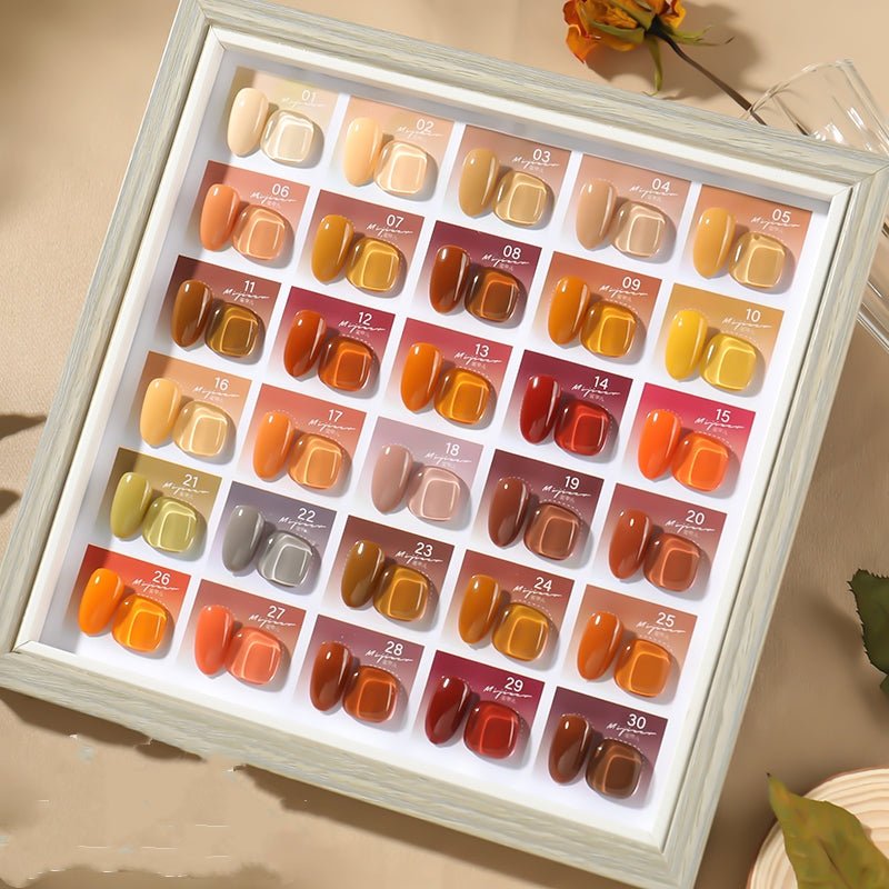 Net Celebrity 30 Pop Color Milk Tea Color Honey Nail Polish Gel Set - East Pass Shopping Store