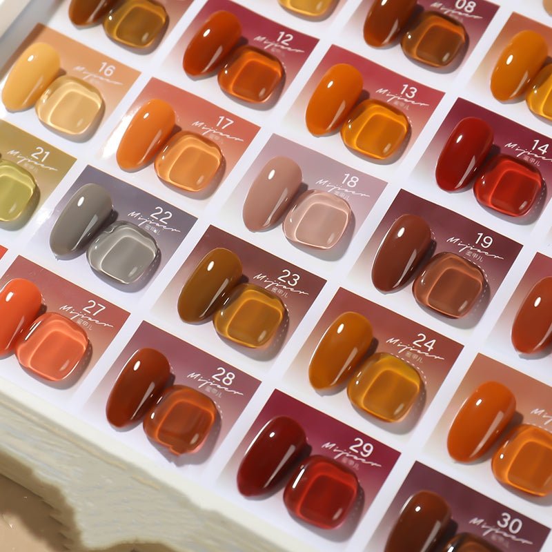 Net Celebrity 30 Pop Color Milk Tea Color Honey Nail Polish Gel Set - East Pass Shopping Store