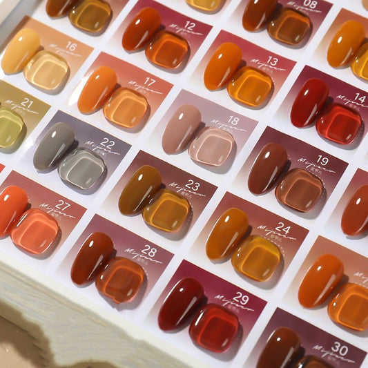 Net Celebrity 30 Pop Color Milk Tea Color Honey Nail Polish Gel Set - East Pass Shopping Store