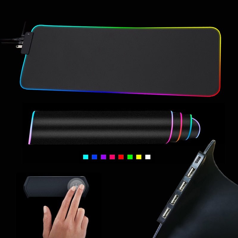 RGB Mouse Pad with Cable - East Pass Shopping Store