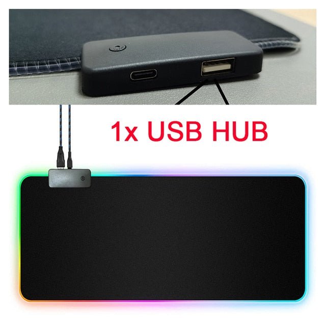 RGB Mouse Pad with Cable - East Pass Shopping Store