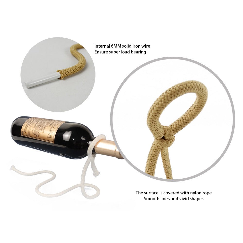 Suspended Rope Wine Bottle - East Pass Shopping Store