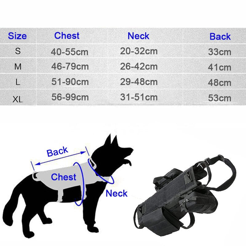 Tactical Military Dog Harness - East Pass Shopping Store
