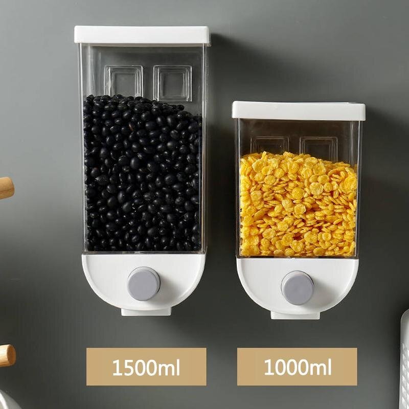 Wall - Mounted Kitchen Multi - Grain Sealed Jars - East Pass Shopping Store