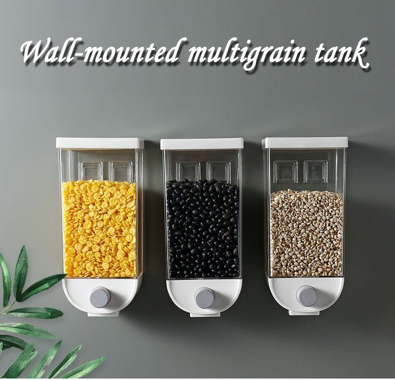 Wall - Mounted Kitchen Multi - Grain Sealed Jars - East Pass Shopping Store