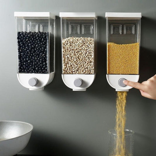 Wall - Mounted Kitchen Multi - Grain Sealed Jars - East Pass Shopping Store