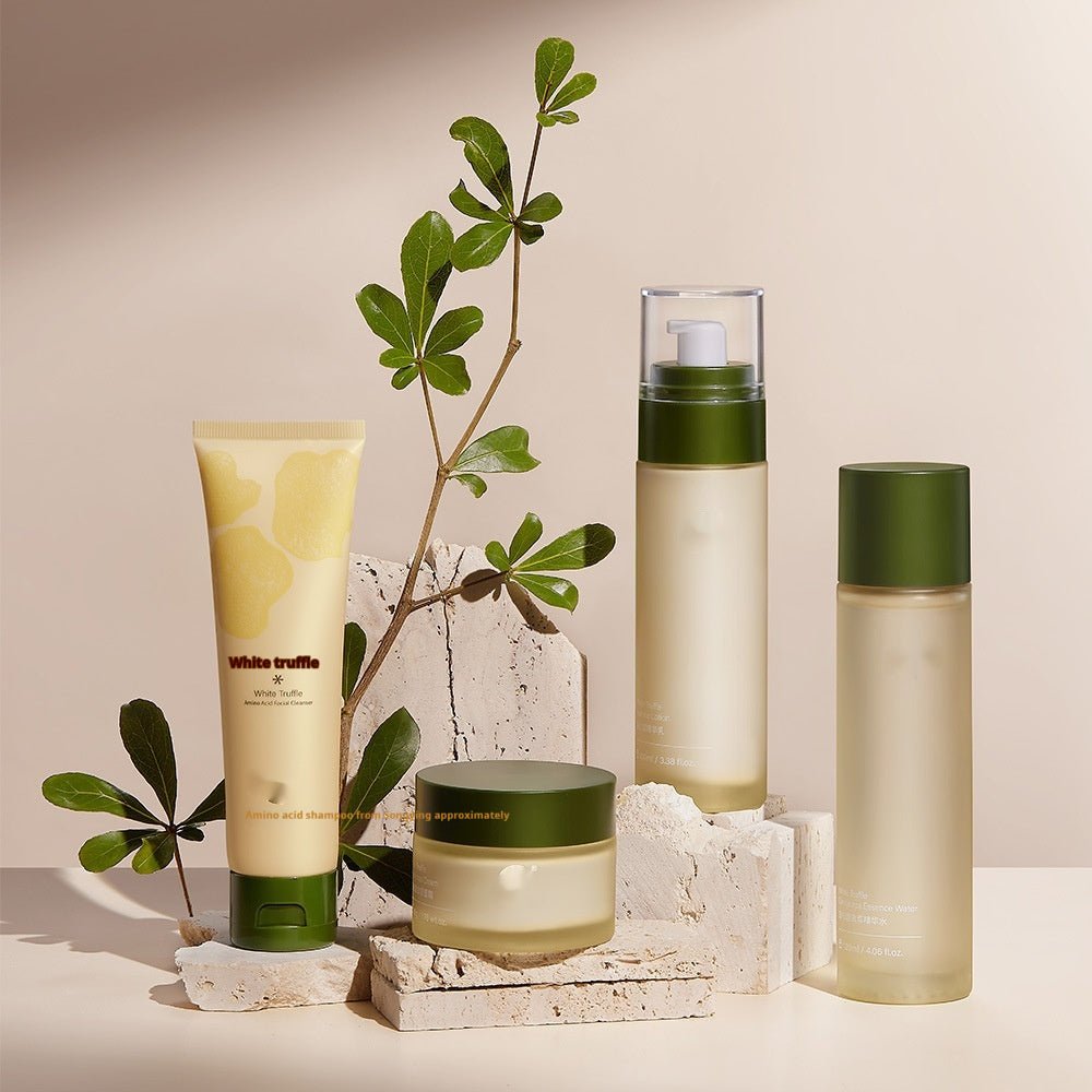 White Truffle Four - piece Set Essence Toner And Lotion Cream Facial Cleanser Brightening Skin Color Moisturizing Face - East Pass Shopping Store