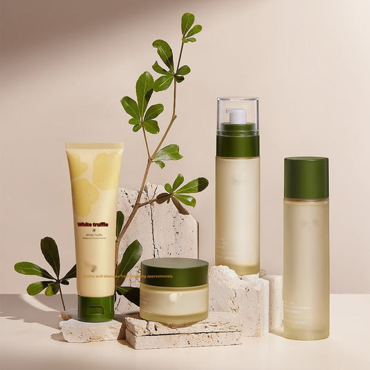 White Truffle Four - piece Set Essence Toner And Lotion Cream Facial Cleanser Brightening Skin Color Moisturizing Face - East Pass Shopping Store